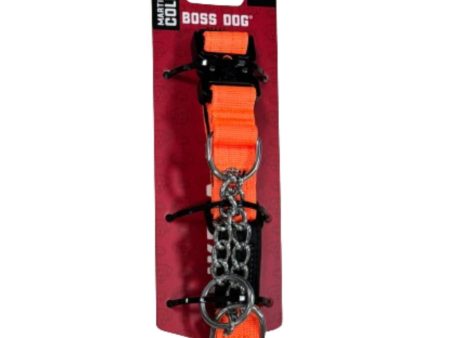 Boss Dog Martingale Dog Collar Hunter Orange, 1ea SM MD Online now