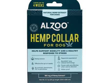 Alzoo Plant-Based Hemp Premium Collar For Dogs 23.6In. For Sale