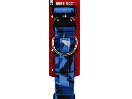 Boss Dog Tactical Adjustable Dog Collar Blue Camo, 1ea XLarge, 20-28 in Cheap