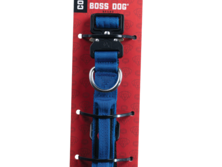 Boss Dog Tactical Adjustable Dog Collar Blue, 1ea Small, 13-16 in For Cheap