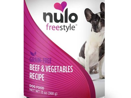 Nulo Freestyle Grain Free Wet Dog Food Beef, Peas, & Carrots 13oz. (Case of 12) Supply