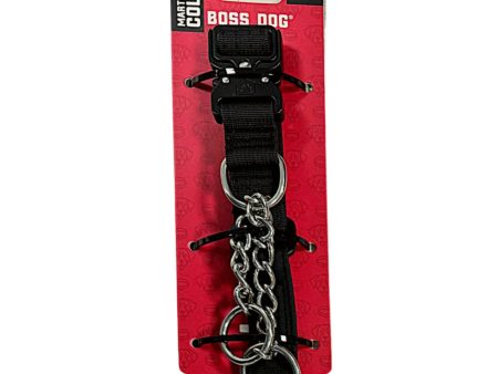 Boss Dog Martingale Dog Collar Black, 1ea SM MD Online now