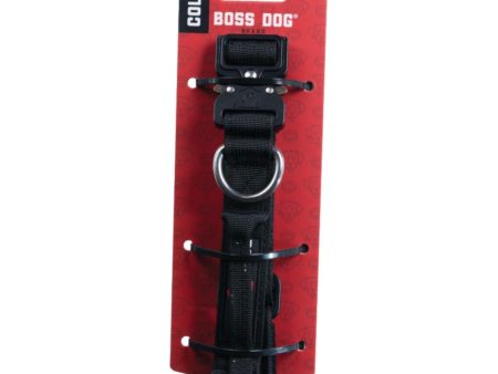 Boss Dog Tactical Adjustable Dog Collar Black, 1ea Small, 13-16 in Supply