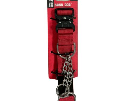 Boss Dog Martingale Dog Collar Red, 1ea LG XL Online now