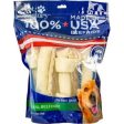 100% Made In Usa Beefhide Bones & Rolls 8 IN-6 Pack,Natural by Pet Factory Supply