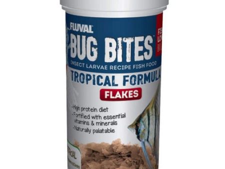 Fluval Bug Bites Insect Larvae Tropical Fish Flake 3.17 oz by Fluval For Sale