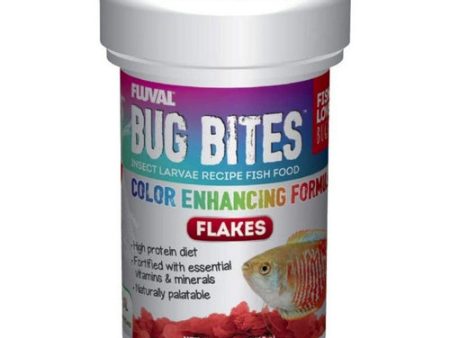 Fluval Bug Bites Insect Larvae Color Enhancing Fish Flake 0.63 oz by Fluval For Sale